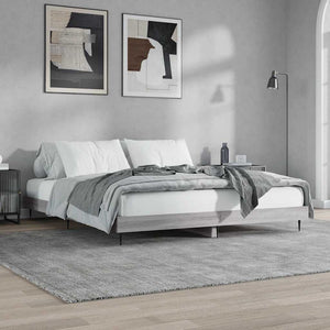 Πλαίσιο Κρεβατιού Γκρι Sonoma 140x200 εκ. Επεξεργασμένο Ξύλο