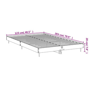 Πλαίσιο Κρεβατιού Γκρι Sonoma 120x200 εκ. Επεξεργασμένο Ξύλο