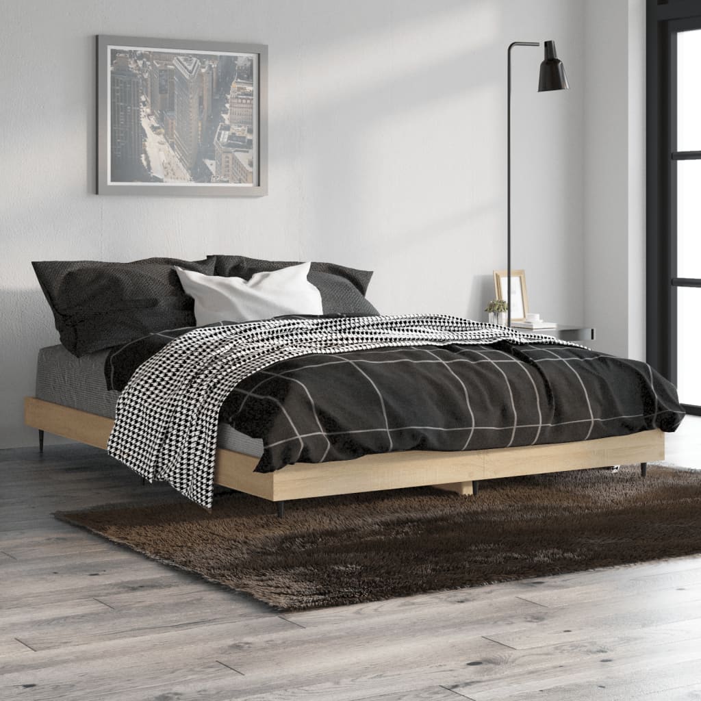 Πλαίσιο Κρεβατιού Χωρ. Στρώμα Sonoma Δρυς 140x190εκ. Επ. Ξύλο