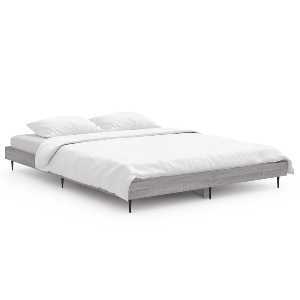 Πλαίσιο Κρεβατιού Γκρι Sonoma 135x190 εκ. Επεξεργασμένο Ξύλο