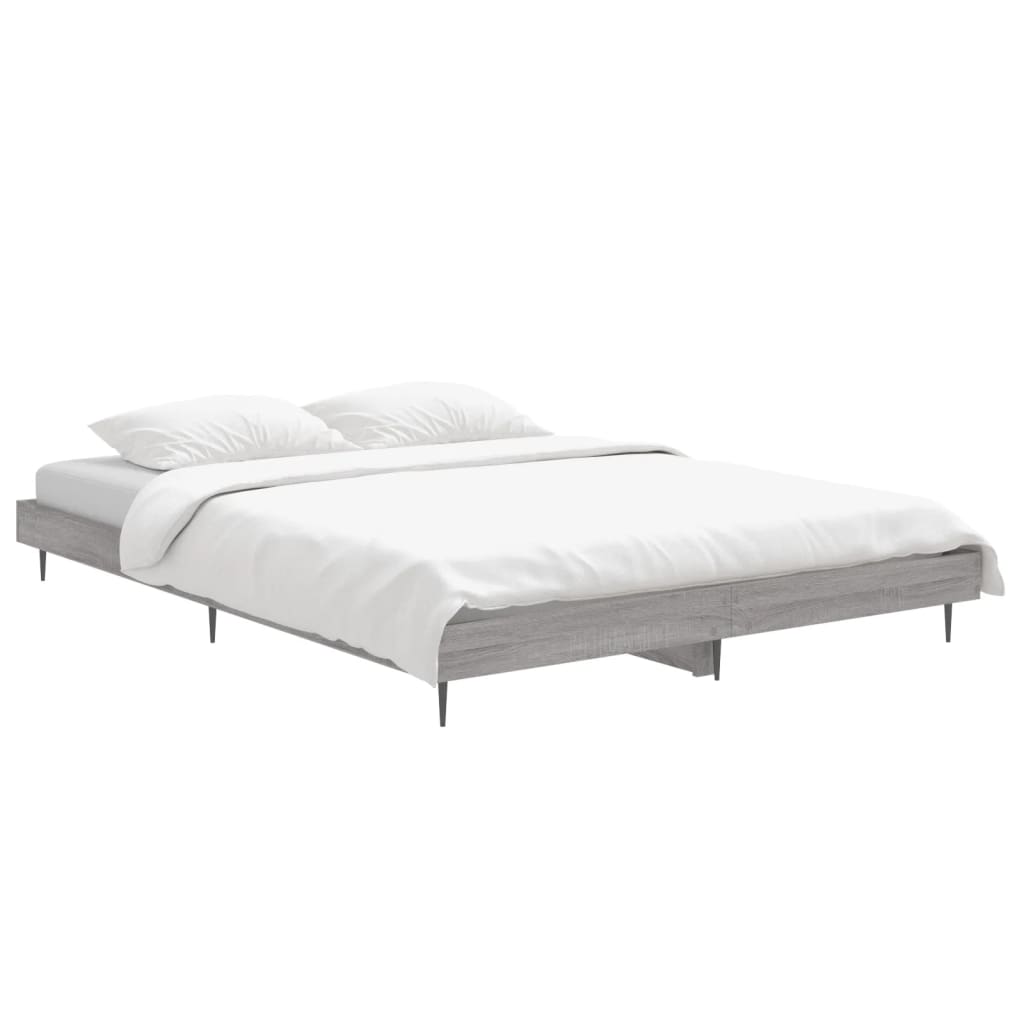 Πλαίσιο Κρεβατιού Γκρι Sonoma 135x190 εκ. Επεξεργασμένο Ξύλο