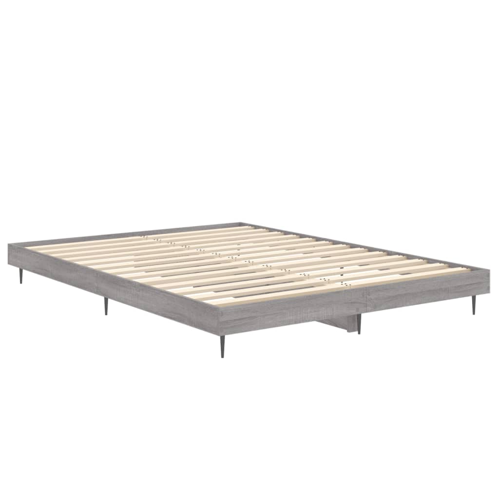 Πλαίσιο Κρεβατιού Γκρι Sonoma 135x190 εκ. Επεξεργασμένο Ξύλο