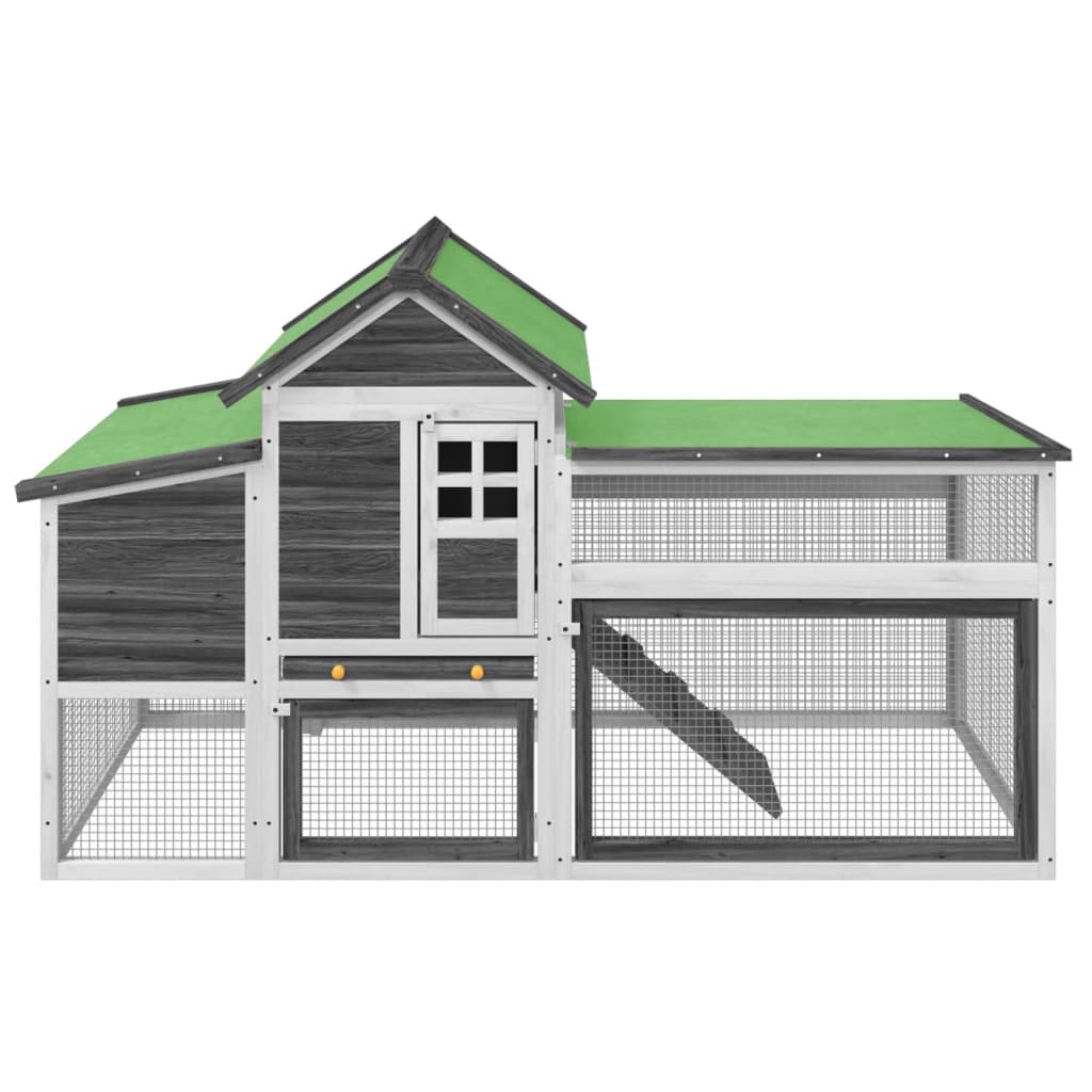 Κοτέτσι Γκρι 186,5 x 58,5 x 113 εκ. από Μασίφ Ξύλο Πεύκου - PAKOBAZAAR