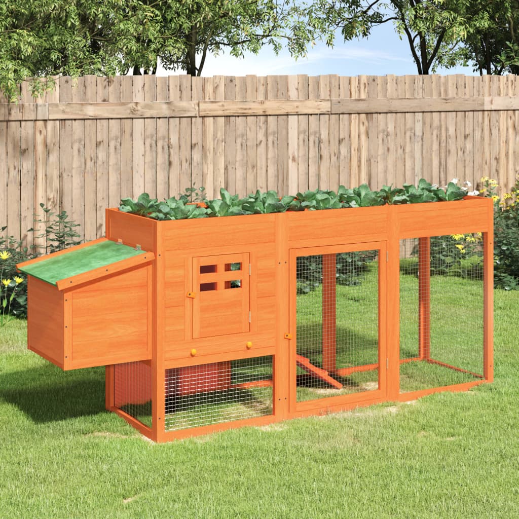 Κοτέτσι Καφέ 204 x 50 x 84 εκ. από Μασίφ Ξύλο Πεύκου - PAKOBAZAAR