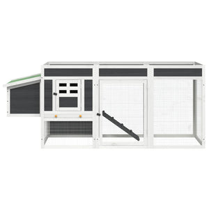 Κοτέτσι Γκρι 204 x 50 x 84 εκ. από Μασίφ Ξύλο Πεύκου