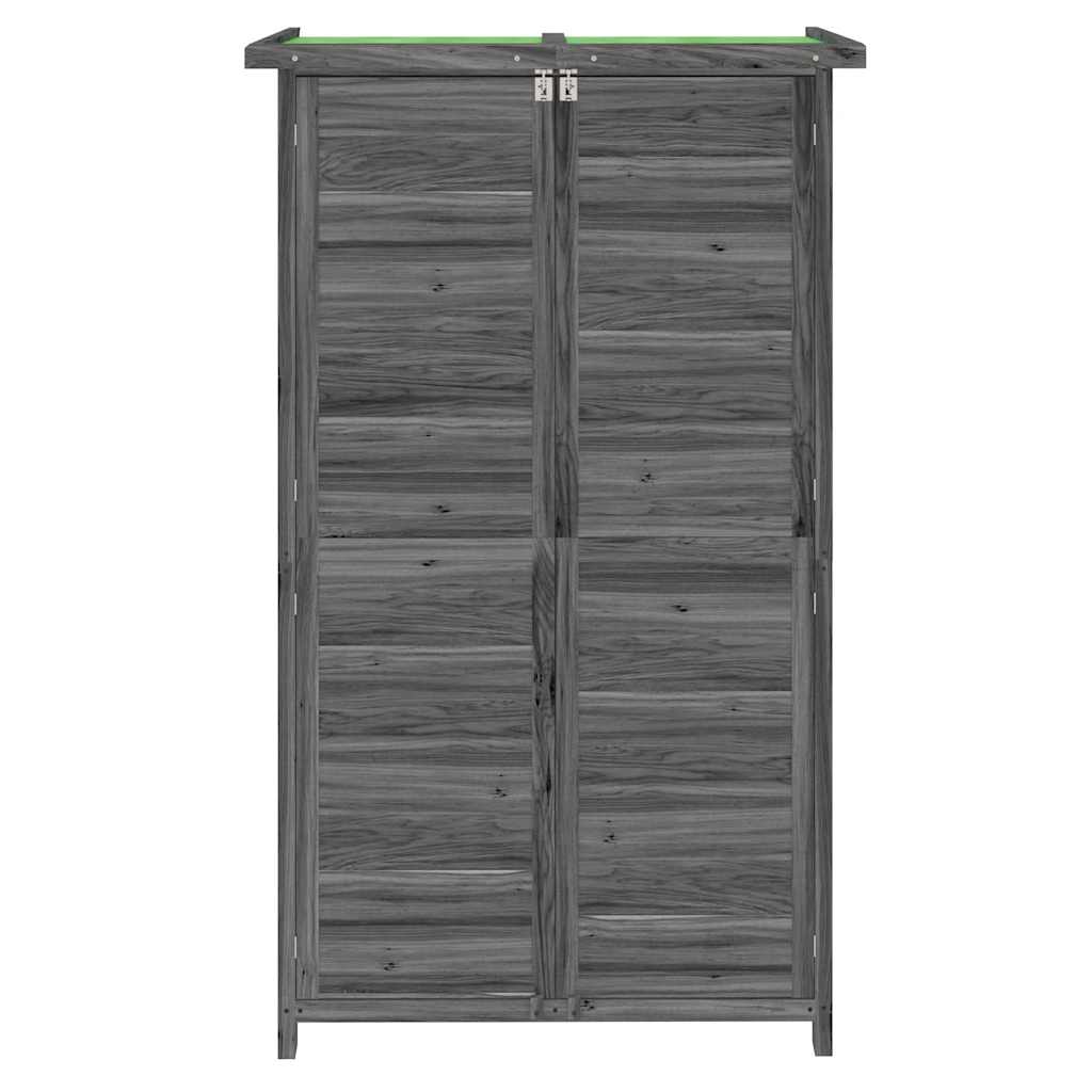 Αποθήκη Εργαλείων Κήπου Γκρι 83x57x140 εκ. Μασίφ Ξύλο Πεύκου - PAKOBAZAAR