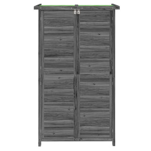 Αποθήκη Εργαλείων Κήπου Γκρι 83x57x140 εκ. Μασίφ Ξύλο Πεύκου - PAKOBAZAAR