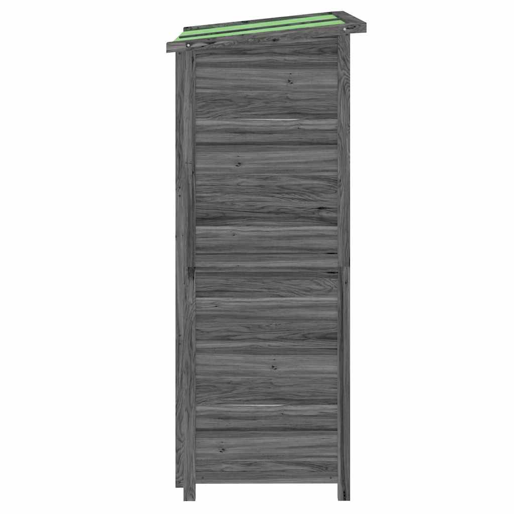 Αποθήκη Εργαλείων Κήπου Γκρι 83x57x140 εκ. Μασίφ Ξύλο Πεύκου - PAKOBAZAAR