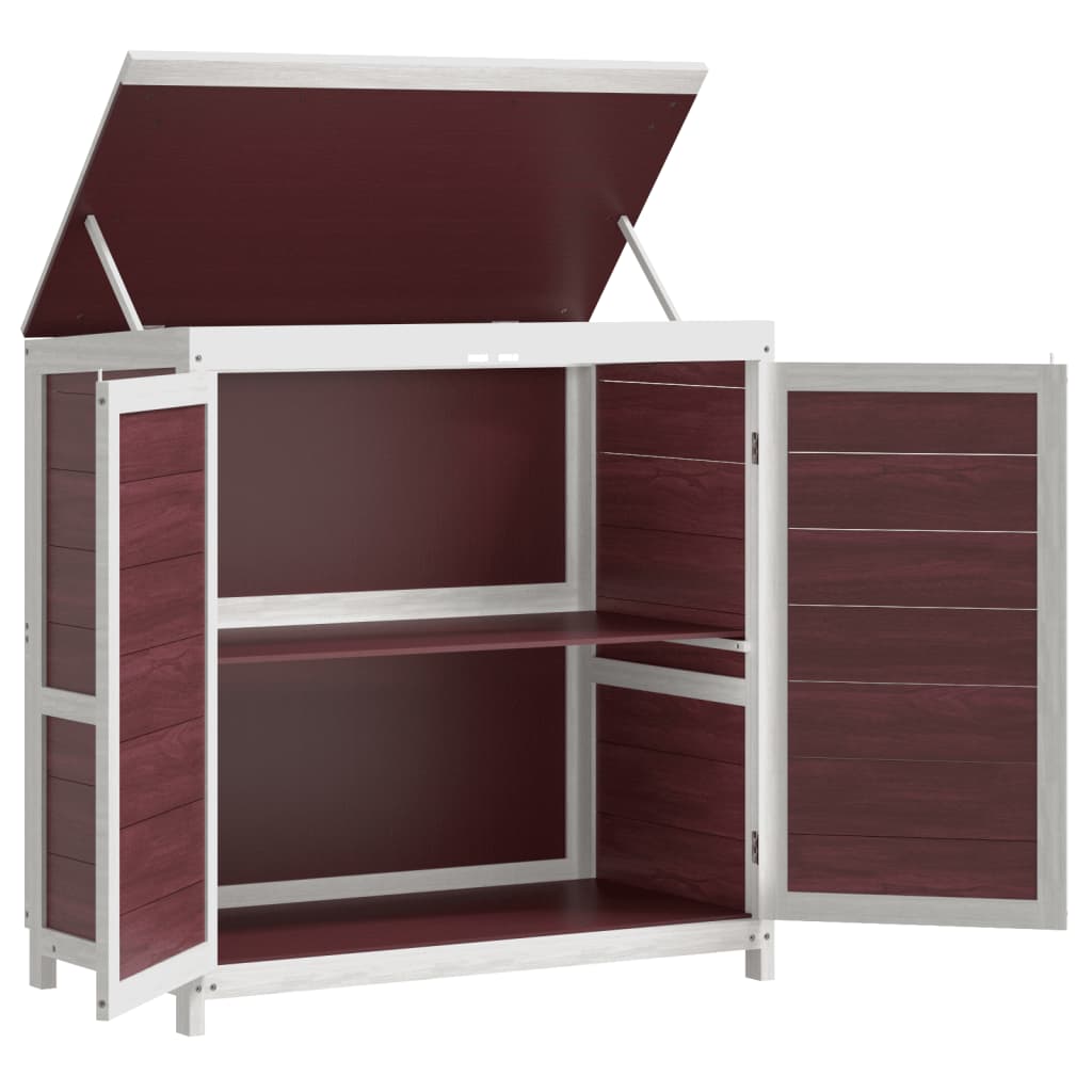 Αποθήκη Εργαλείων Κήπου Σετ 2 Τεμαχίων Μόκα Μασίφ Ξύλο Πεύκου - PAKOBAZAAR