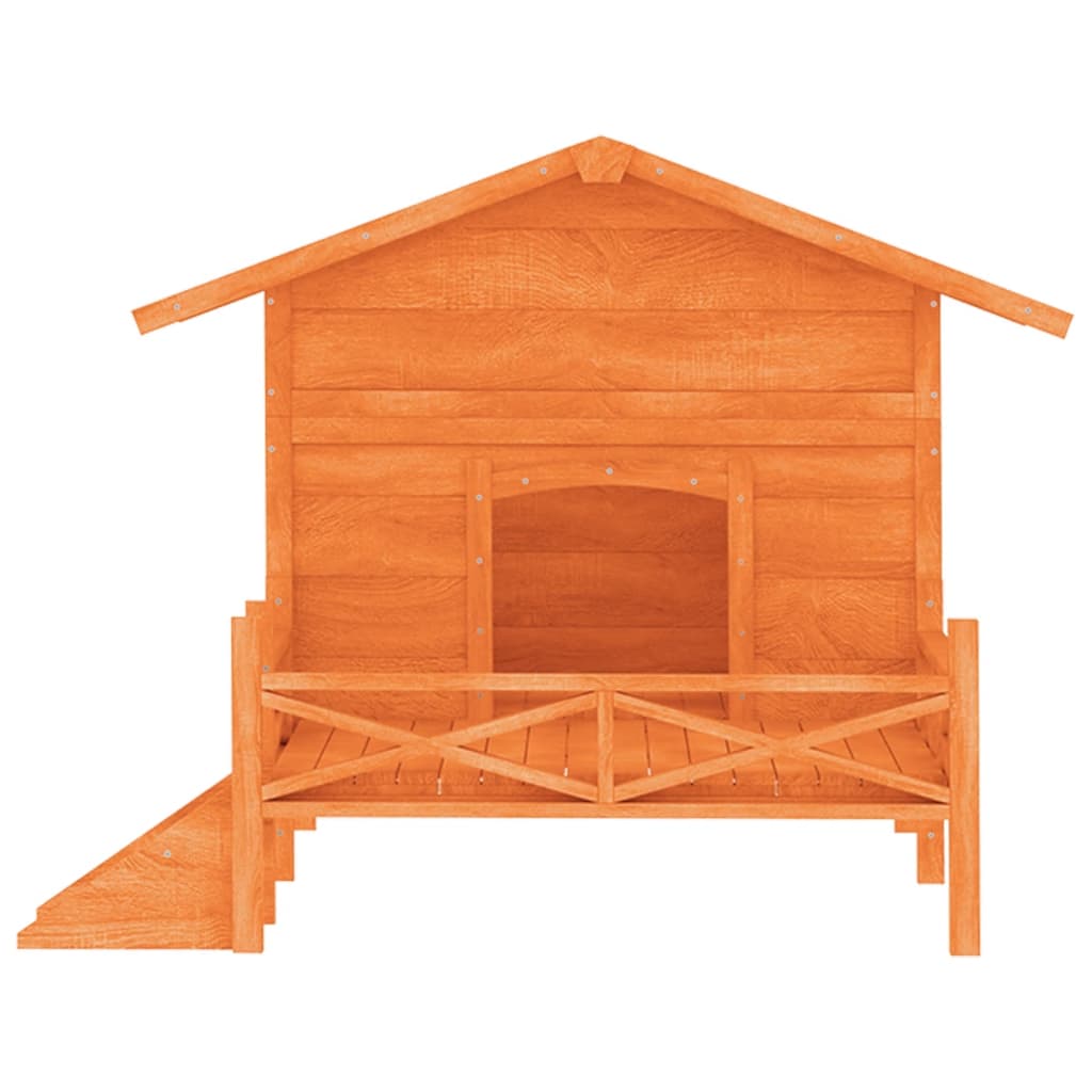 Σπίτι Σκύλου Καφέ 159 x 120 x 88,5 εκ. από Μασίφ Ξύλο Πεύκου - PAKOBAZAAR
