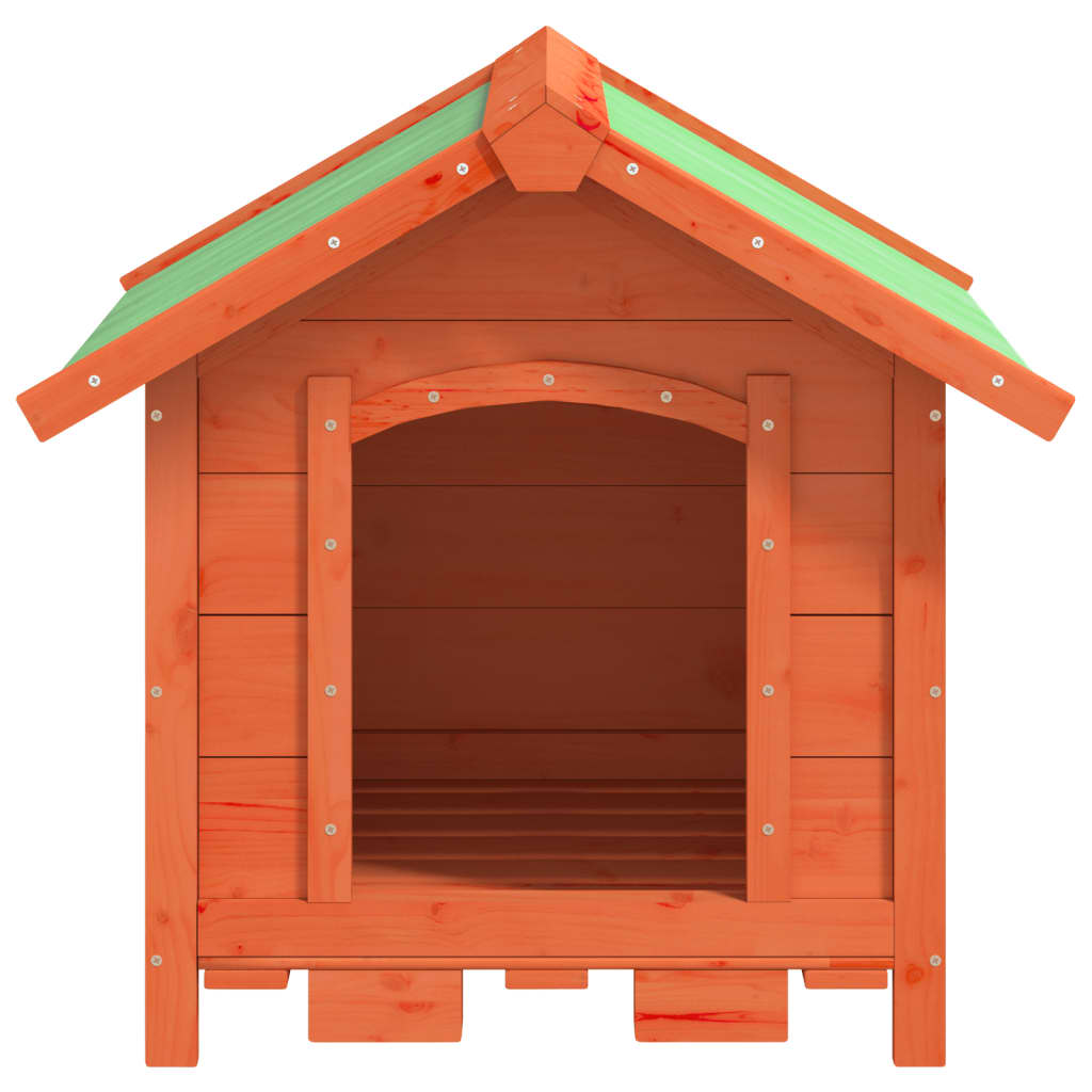 Σπίτι Σκύλου Καφέ 65 x 65 x 61,5 εκ. από Μασίφ Ξύλο Πεύκου - PAKOBAZAAR