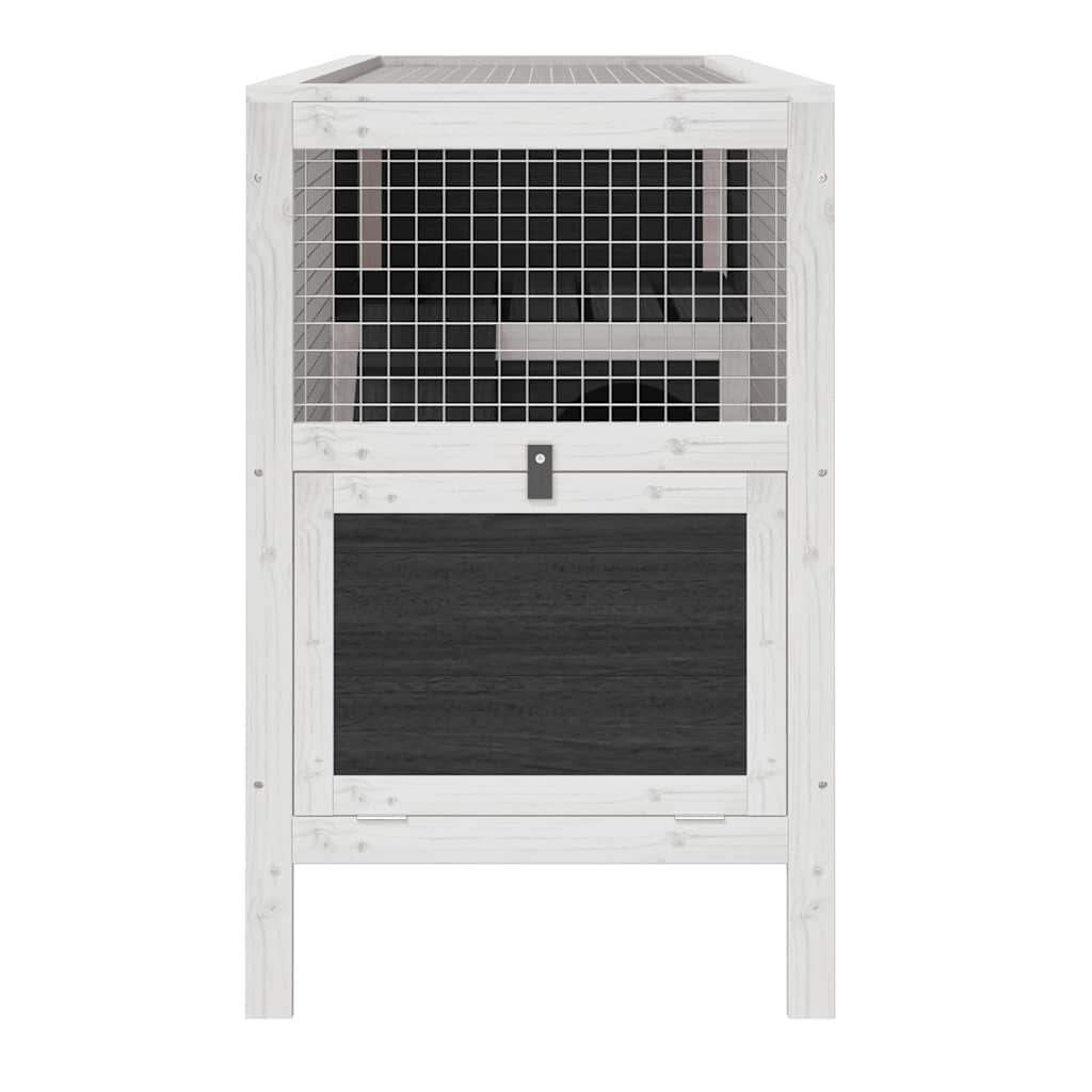 Κλουβί Κουνελιών Γκρι 103 x 44 x 69,5 εκ. Μασίφ Ξύλο Πεύκου - Pakobazaar