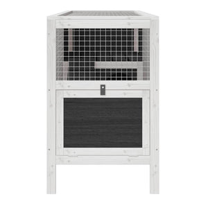 Κλουβί Κουνελιών Γκρι 103 x 44 x 69,5 εκ. Μασίφ Ξύλο Πεύκου - Pakobazaar