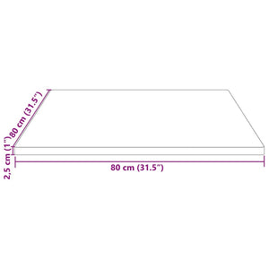 Τετράγωνη Επιφάνεια Τραπεζιού 80x80x2,5 εκ. από Μασίφ Ξύλο Πεύκου