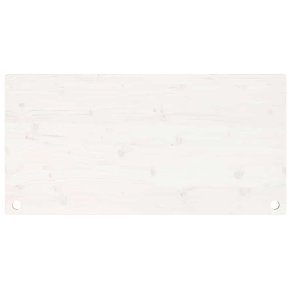 Επιφάνεια Γραφείου Λευκή 110x55x2,5 εκ. από Μασίφ Ξύλο Πεύκου - Pakobazaar