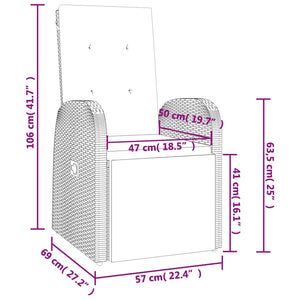Σετ Τραπεζαρίας Κήπου 7 τεμ. Γκρι Συνθ. Ρατάν με Μαξιλάρια