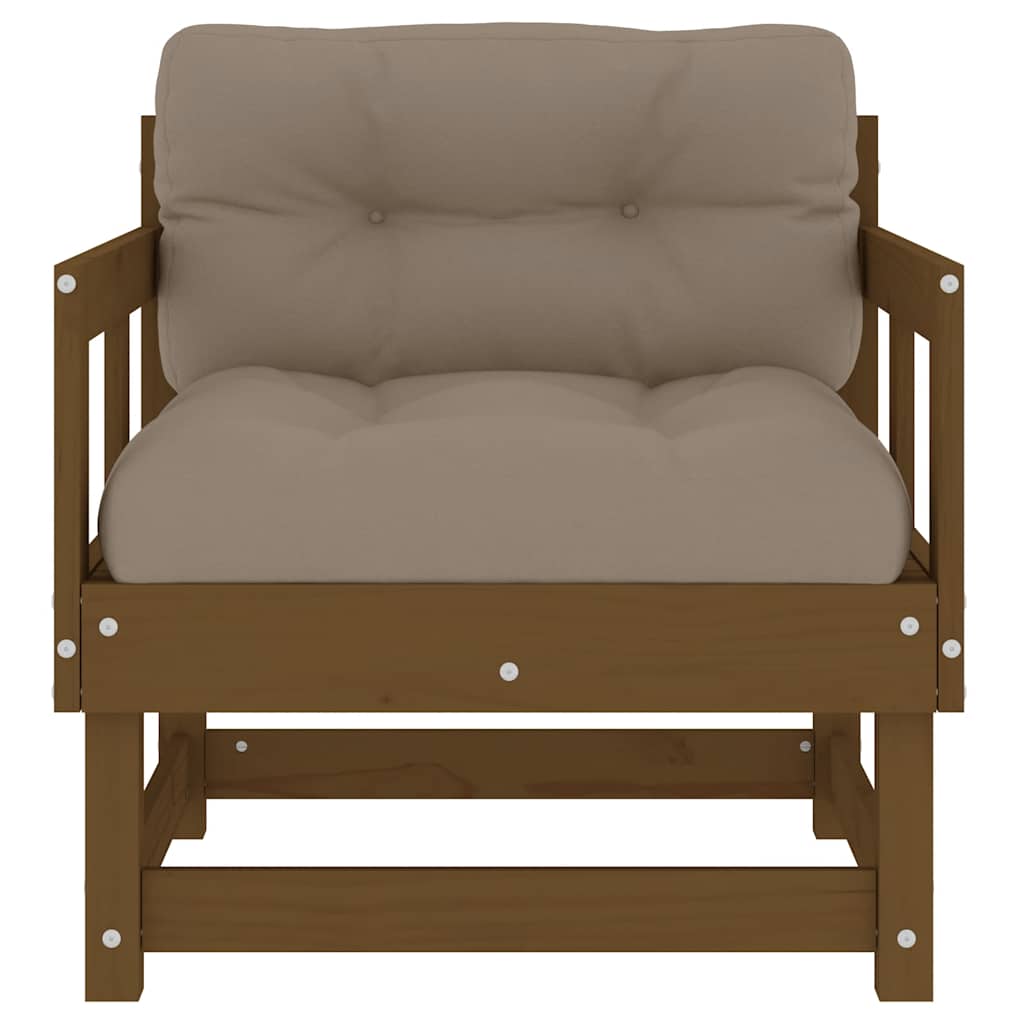 Καρέκλες Κήπου με Μαξιλάρια 2 τεμ. Μελί από Μασίφ Ξύλο Πεύκου - Pakobazaar