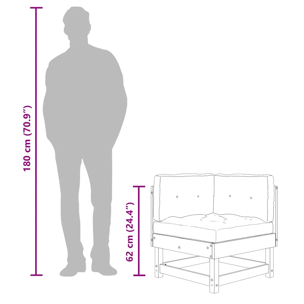 Καναπέδες Γωνιακοί με Μαξιλάρια 2 τεμ. Λευκοί Μασίφ Ξύλο Πεύκου - Pakobazaar