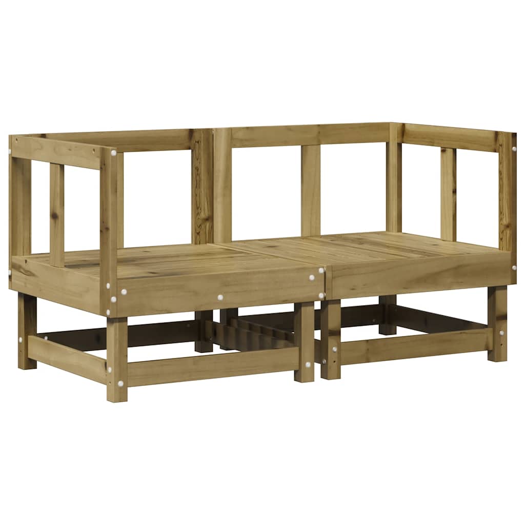 Καναπέδες Γωνιακοί με Μαξιλάρια 2 τεμ. Εμποτισμένο Ξύλο Πεύκου - Pakobazaar