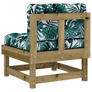 Καναπέδες Μεσαίοι με Μαξιλάρια 2 τεμ. Εμποτισμένο Ξύλο Πεύκου - Pakobazaar