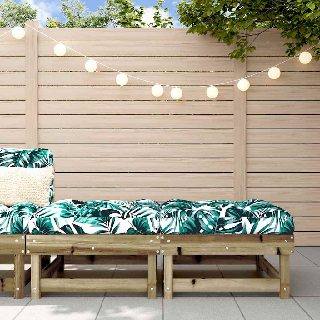 Υποπόδια Κήπου με Μαξιλάρια 2 τεμ. από Εμποτισμένο Ξύλο Πεύκου - Pakobazaar