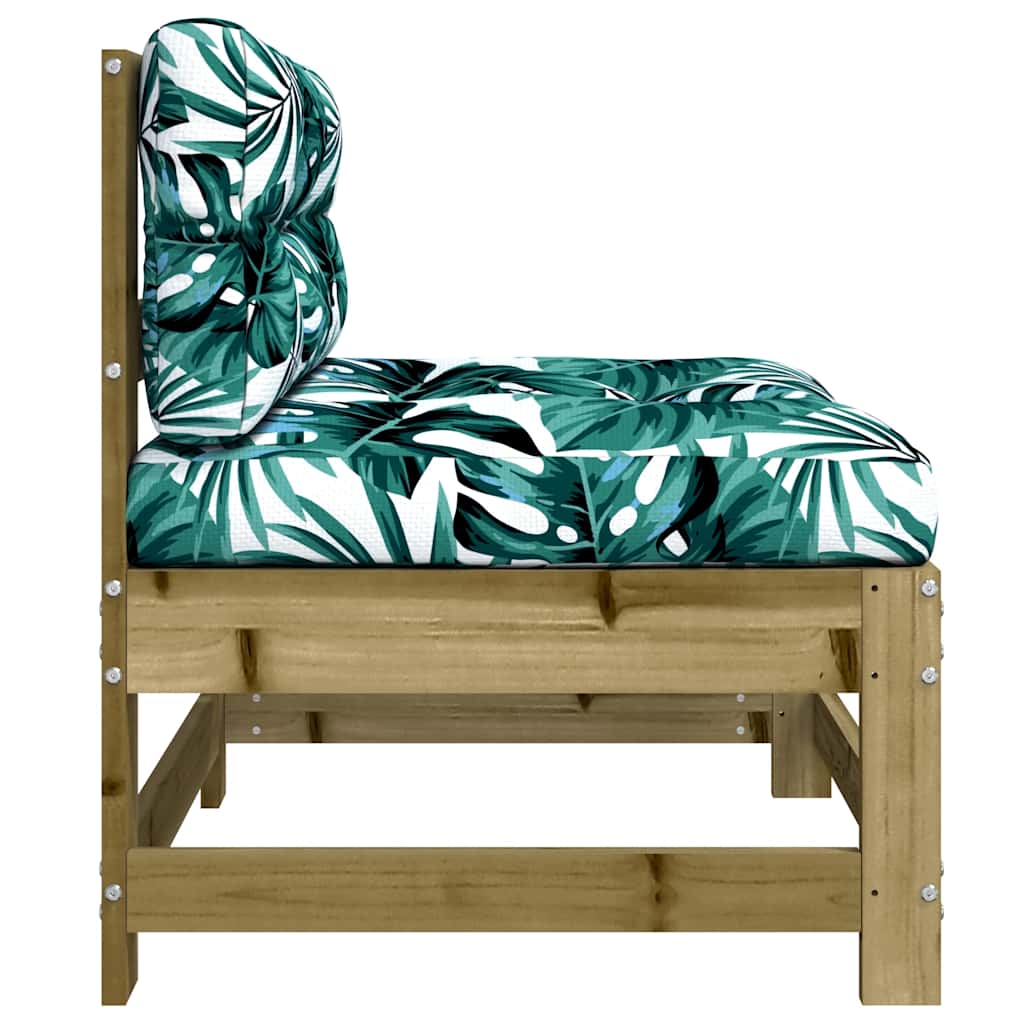 Καναπέδες Μεσαίοι με Μαξιλάρια 2 τεμ. Εμποτισμένο Ξύλο Πεύκου - Pakobazaar