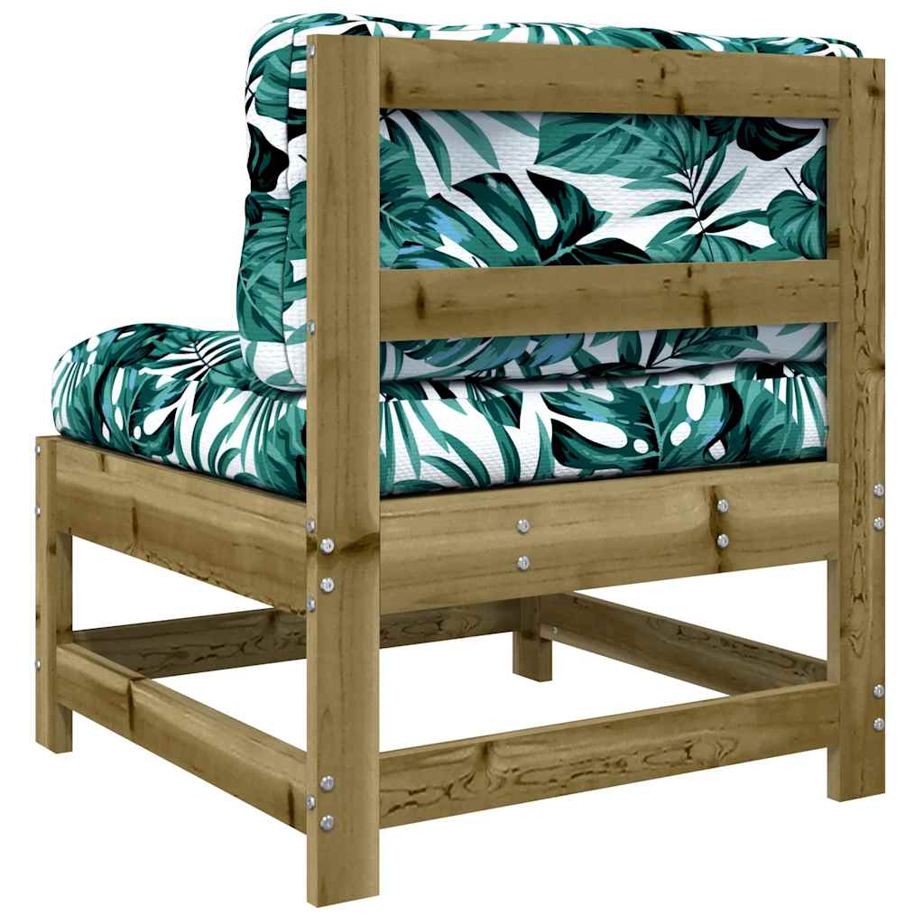 Καναπέδες Μεσαίοι με Μαξιλάρια 2 τεμ. Εμποτισμένο Ξύλο Πεύκου - Pakobazaar