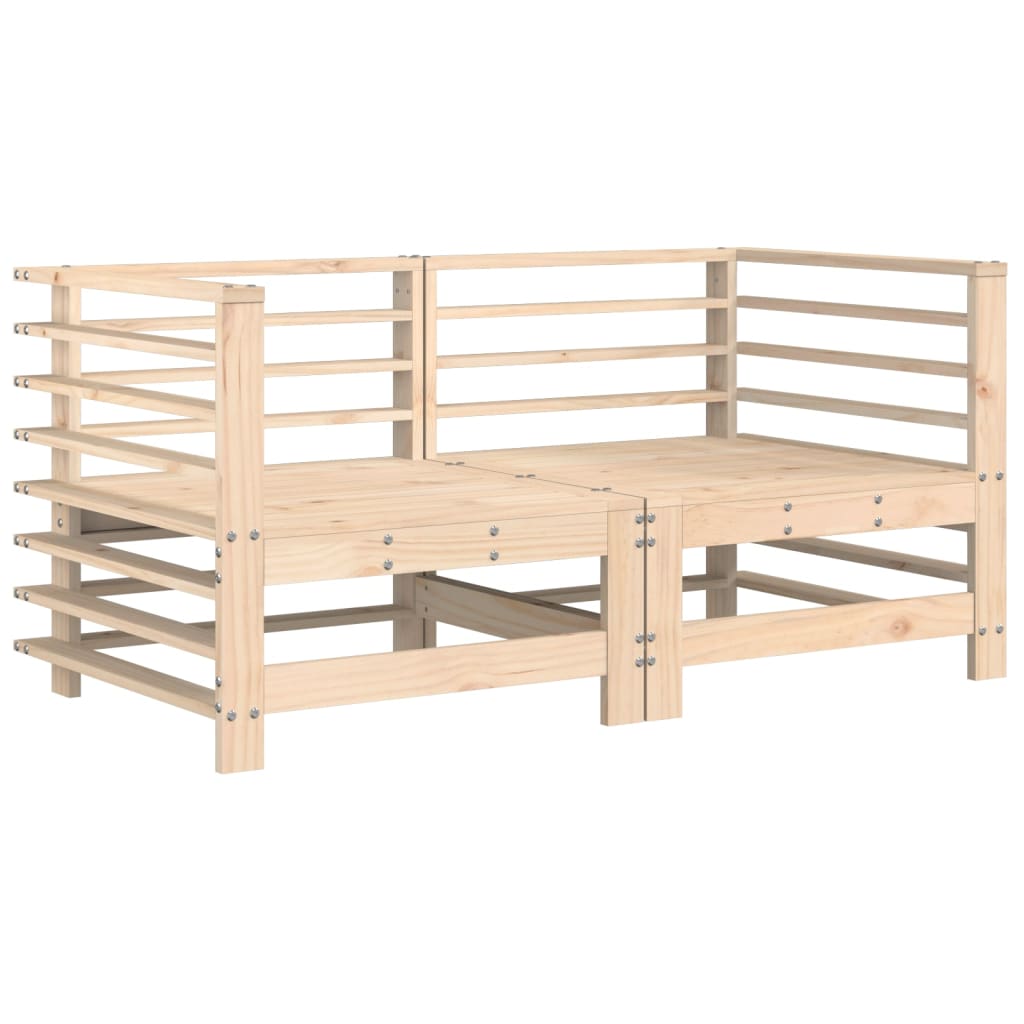 Καναπέδες Γωνιακοί με Μαξιλάρια 2 τεμ. από Μασίφ Ξύλο Πεύκου - Pakobazaar