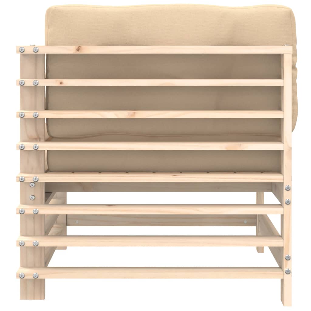 Καναπέδες Γωνιακοί με Μαξιλάρια 2 τεμ. από Μασίφ Ξύλο Πεύκου - Pakobazaar