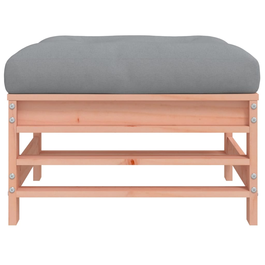 Υποπόδια Κήπου με Μαξιλάρια 2 τεμ. από Μασίφ Ξύλο Ψευδοτσούγκας - Pakobazaar