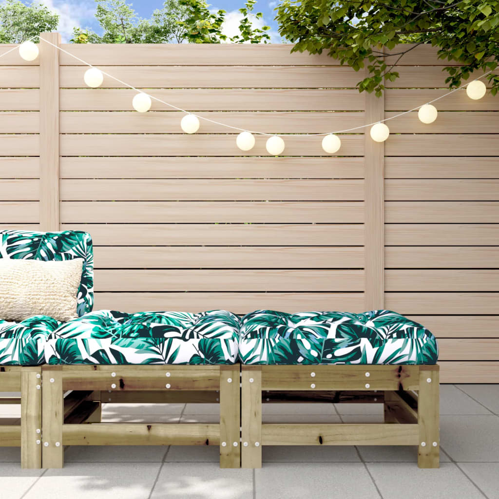 Υποπόδια Κήπου με Μαξιλάρια 2 τεμ. από Εμποτισμένο Ξύλο Πεύκου - Pakobazaar