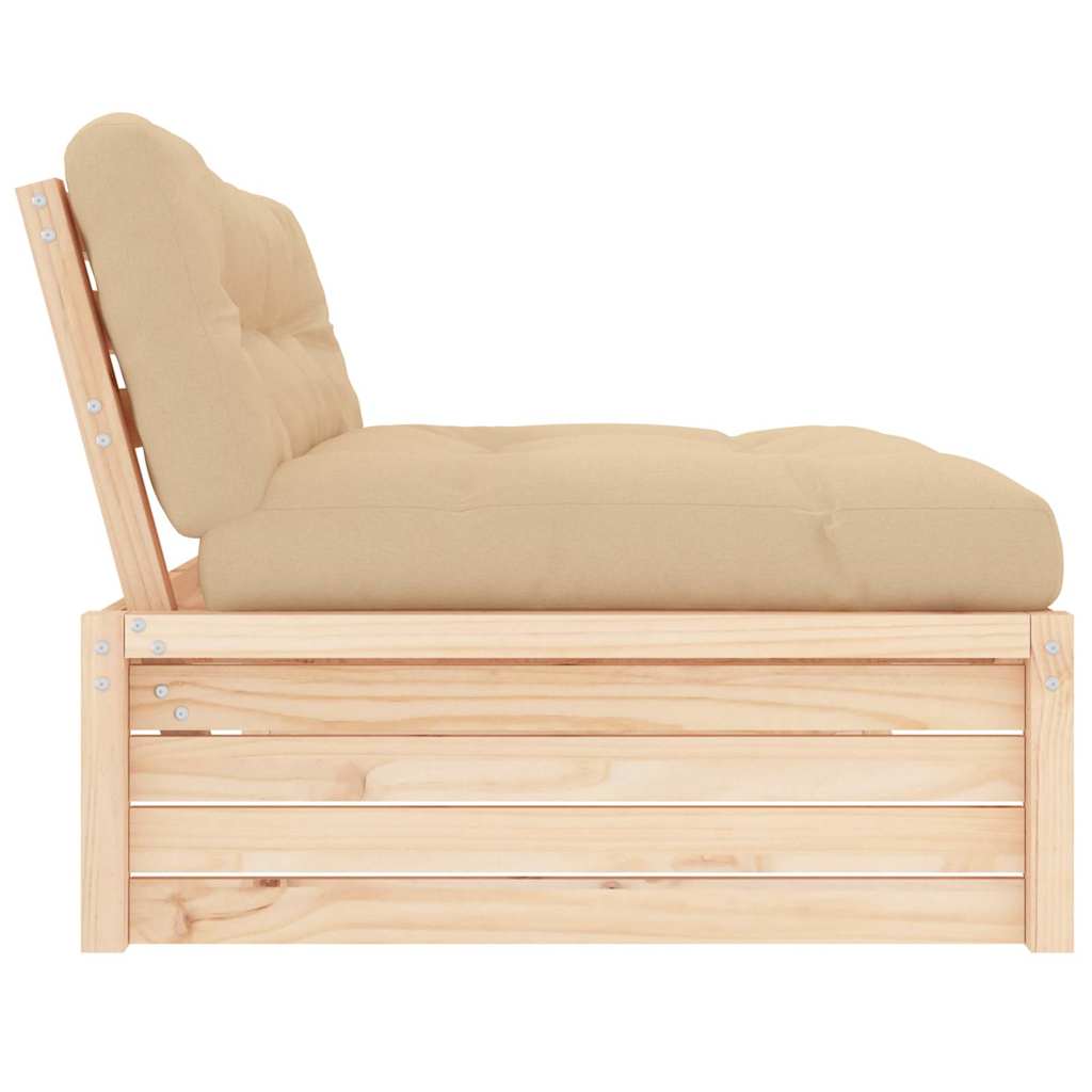 Καναπές Μεσαίος 120 x 80 εκ. από Μασίφ Ξύλο Πεύκου - Pakobazaar