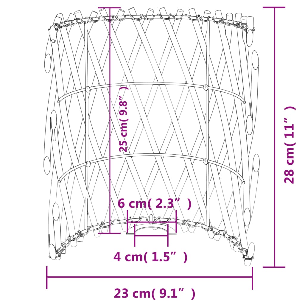 Καπέλο Φωτιστικού Ø23x28 εκ. από Wicker