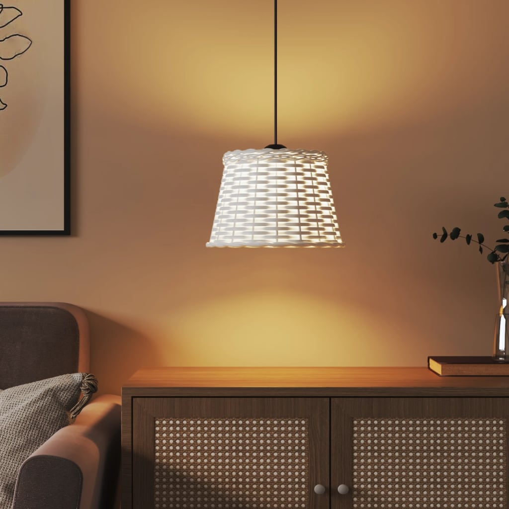 Καπέλο Φωτιστικού Οροφής Λευκό Ø25x17 εκ. από Wicker