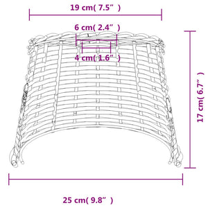 Καπέλο Φωτιστικού Οροφής Λευκό Ø25x17 εκ. από Wicker