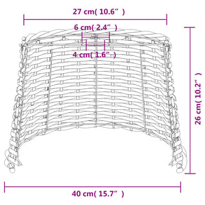 Καπέλο Φωτιστικού Οροφής Λευκό Ø40x26 εκ. από Wicker