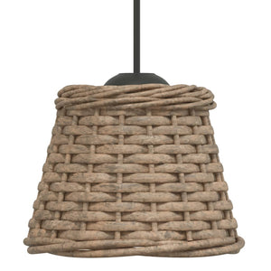 Καπέλο Φωτιστικού Οροφής Καφέ Ø15x12 εκ. από Wicker - Pakobazaar