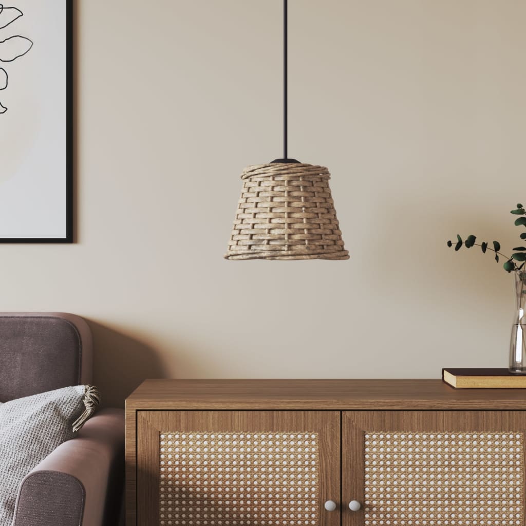 Καπέλο Φωτιστικού Οροφής Καφέ Ø15x12 εκ. από Wicker - Pakobazaar