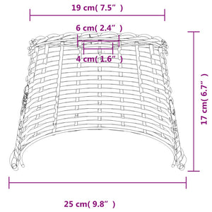 Καπέλο Φωτιστικού Οροφής Λευκό Ø25x17 εκ. από Wicker