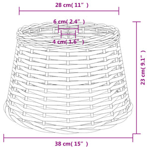 Καπέλο Φωτιστικού Οροφής Καφέ Ø38x23 εκ. από Wicker