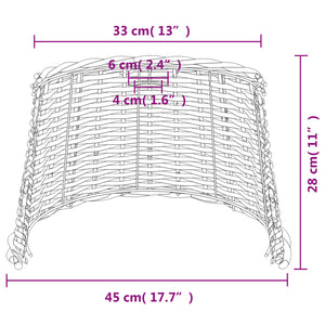 Καπέλο Φωτιστικού Οροφής Καφέ Ø45x28 εκ. από Wicker