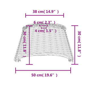 Καπέλο Φωτιστικού Οροφής Καφέ Ø50x30 εκ. από Wicker