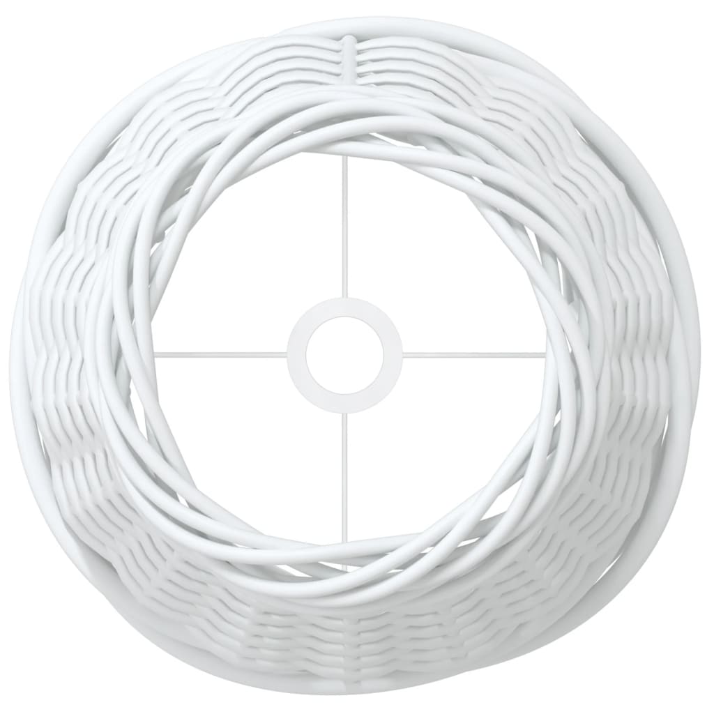 Καπέλο Φωτιστικού Λευκό Ø15x12 εκ. από Wicker - Pakobazaar