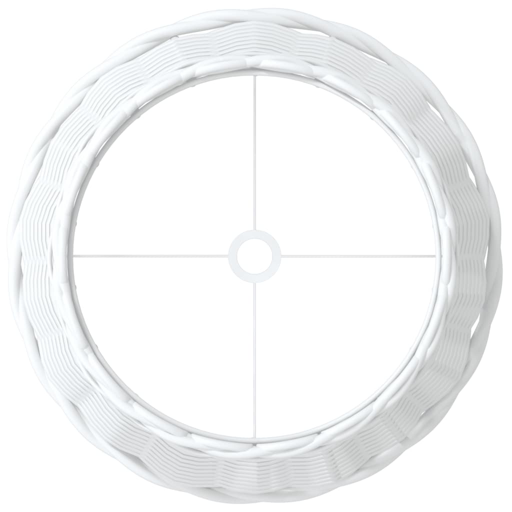 Καπέλο Φωτιστικού Λευκό Ø25x17 εκ. από Wicker - Pakobazaar