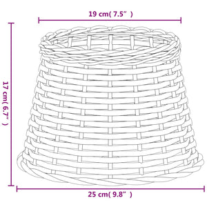 Καπέλο Φωτιστικού Λευκό Ø25x17 εκ. από Wicker - Pakobazaar