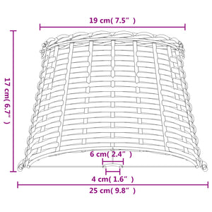 Καπέλο Φωτιστικού Λευκό Ø25x17 εκ. από Wicker - Pakobazaar