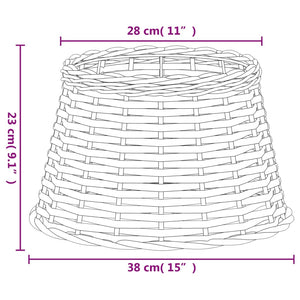 Καπέλο Φωτιστικού Λευκό Ø38x23 εκ. από Wicker