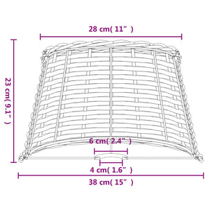 Καπέλο Φωτιστικού Λευκό Ø38x23 εκ. από Wicker