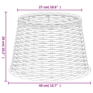 Καπέλο Φωτιστικού Λευκό Ø40x26 εκ. από Wicker