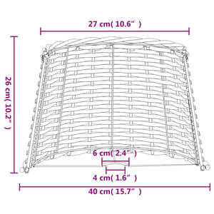 Καπέλο Φωτιστικού Λευκό Ø40x26 εκ. από Wicker